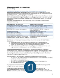 Samenvatting Management Accounting