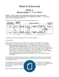 Samenvatting tentamen 2 Tekst & Discourse 2013