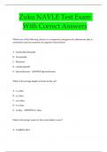 Zuku NAVLE Test Exam  With Correct Answers