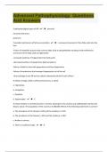 Advanced Pathophysiology|220 Exam 1  practice questions And Answers|100% Correct|38 Pages