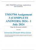 Exam (elaborations) TMS3704   Assignment 3 (COMPLETE ANSWERS) 2024 - 1 July 2024 •	Course •	Teaching Business Studies in Further Education (TMS3704) •	Institution •	University Of South Africa (Unisa) •	Book •	Effective Learning and Teaching in Business an