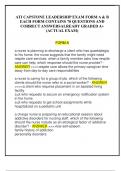 ATI CAPSTONE LEADERSHIP EXAM FORM A & B  EACH FORM CONTAINS 70 QUESTIONS AND  CORRECT ANSWERSALREADY GRADED A+  (ACTUAL EXAM)