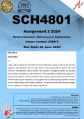 SCH4801 Assignment 2 (COMPLETE ANSWERS) 2024 (248018) - 26 June 2024