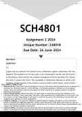  SCH4801 Assignment 2 (ANSWERS) 2024 - DISTINCTION GUARANTEED