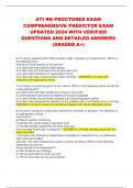 ATI RN PROCTORED EXAM  COMPREHENSIVE PREDICTOR EXAM  UPDATED 2024 WITH VERIFIED  QUESTIONS AND DETAILED ANSWERS (GRADED A+)