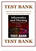 Test Bank for Informatics and Nursing 6th Edition by Jeanne Sewell ISBN: 9781496394064 Chapter 1-25 Complete Guide.
