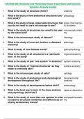 ASU BIO 201 (Anatomy and Physiology) Exam 1 Questions and Accurate  Solutions Already Graded