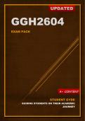 GGH2604 Updated Exam Pack (2024) May/June [A+ Guaranteed] People and the Enviroment