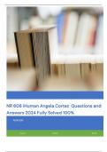 NR 606 iHuman Angela Cortez  Questions and Answers 2024 Fully Solved 100%