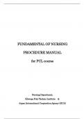 Fundamental of Nursing Procedure Manual