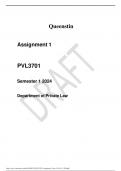  Assignment 1   PVL3701  Semester 1 2024  Department of Private Law