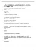 AMCA MEDICAL ASSISTING STUDY GUIDE - SET ANSWERS