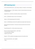 CPI training test Questions And Answers Rated A+