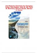 Test Bank for Chemistry for Changing Times, 15th Edition, John W. Hill, Terry W. McCreary, Rill Ann Reuter, Marilyn D. Duerst