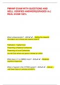 PMHNP EXAM WITH QUESTIONS AND WELL VERIFIED ANSWERS[GRADED A+] REAL EXAM 100%