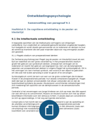 Samenvatting paragraaf 9.1 uit het boek Ontwikkelingspsychologie