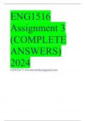 ENG1516 Assignment 3 (COMPLETE ANSWERS) 2024