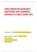 APEA PREDITOR EXAM WITH QUESTIONS AND ANSWERS [GRADED A+] REAL EXAM 100%