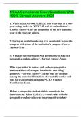 NCAA Compliance Exam Questions With 100% Correct Answers 2024