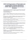COF C-30 Supervision of Flammable and  Combustible Finishing Operations  (FDNY G60) Questions and Correct  Answers