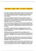OSTOMY CARE TEST LATEST UPDATE