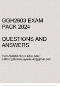 GGH2603 Exam pack 2024(Questions and answers)