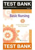 Test Bank for Textbook of Basic Nursing 12th Edition by Rosdahl ISBN:9781469894201|| Complete Guide A+