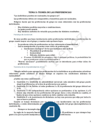 Tema 5: Teoría de las preferencias