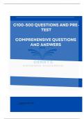 C100-500 Questions and Pre-Test Comprehensive Questions with 100% CORRECT Answers
