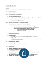 Samenvatting Statistiek 1