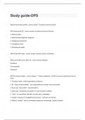 Study guide-DPS exam questions and 100% correct answers 2024