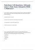 Peds Exam 1 ATI Questions, 1230 peds exam 1, Peds: Exam 3 Blueprint, PEDS 1, PEDS Unit 1 combined/passed