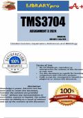 TMS3704 Assignment 3 (COMPLETE ANSWERS) 2024 - DUE 1 July 2024