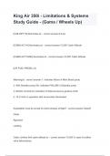 King Air 350i - Limitations & Systems Study Guide - (Gama _ Wheels Up) Questions with 100% Actual correct answers | verified | latest update | Graded A+ | Already Passed | Complete Solution 2024 - 2025