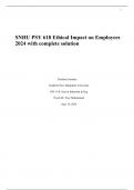 SNHU PSY 618 Ethical Impact on Employees 2024 with complete solution