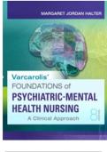Test bank Varcarolis' Foundations of Psychiatric Mental Health Nursing, 8th Edition by Margaret Jordan Halter