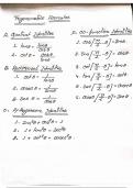 Trigonometry formulas