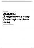 SCH4801 Assignment 2 2024 (248018) - 26 June 2024