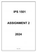 IPS1501 ASSIGNMENT 2 2024