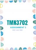 TMN3702 Assignment 3 2024| Due 5 July 2024