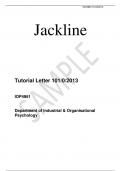 Tutorial Letter 101/0/2013 IOP4861 Department of Industrial & Organisational Psychology