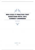 WGU D322 IT PRACTICE TEST QUESTIONS WITH 100% CORRECT ANSWERS!!
