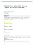 GEN 103 Week 1 Quiz 2024 Already Graded A+; Ashford University