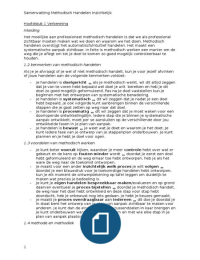 Samenvatting Methodisch handelen