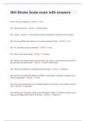 Nih Stroke Scale Exam With Answers - Nih Stroke Scale - Stuvia Us