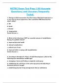 NCTRC Exam Test Prep (150 Accurate  Questions) and Answers Frequently Tested