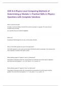 OCR B A Physics Level Comparing Methods of  Determining g: Module 1: Practical Skills in Physics: Questions with Complete Solutions