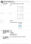 WGU D420 DISCRETE MATH: LOGIC QUESTIONS WITH GRADED A+ SOLUTIONS!!