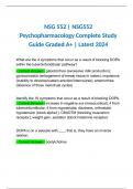 NSG 552 | NSG552 Psychopharmacology Complete Study Guide Graded A+ | Latest 2024