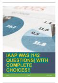 IAAP WAS |142 QUESTIONS| WITH COMPLETE CHOICES!!